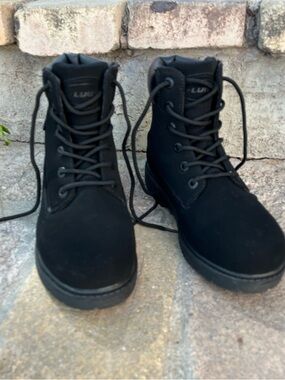 Lugz Black Lace-Up Women's Ankle Boots